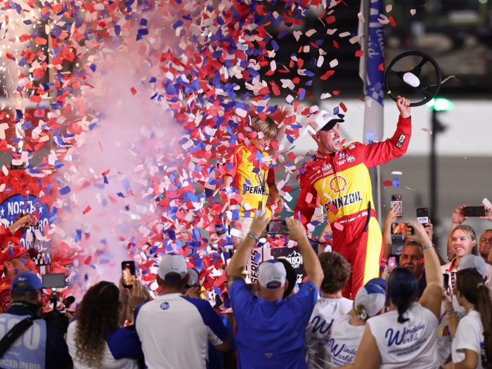 Joey Logano breaks 14-month drought with victory at North Wilkesboro’s historic return