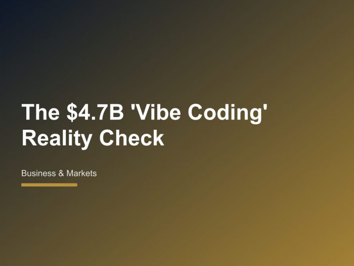 The $4.7 Billion ‘Vibe Coding’ Market, and What the Numbers Actually Support