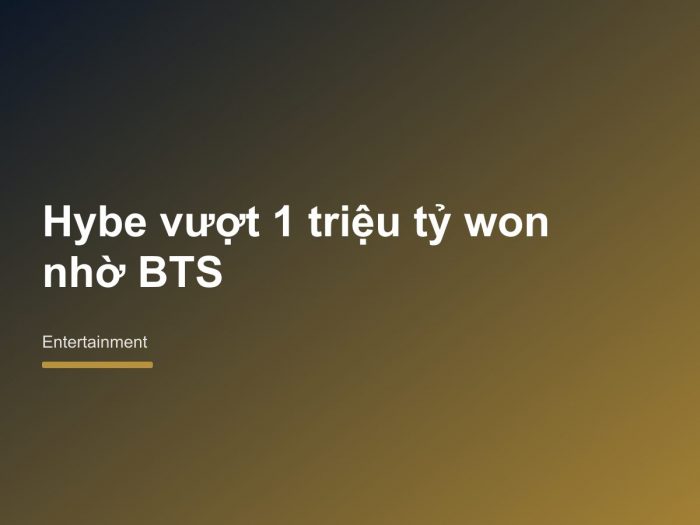 Hybe breaks 1 trillion won quarterly sales on BTS comeback momentum