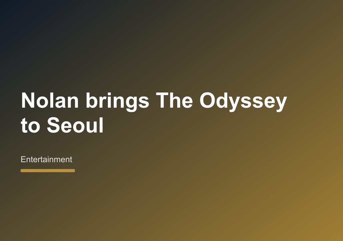 Christopher Nolan brings The Odyssey to Seoul, invites Korean audiences into epic voyage